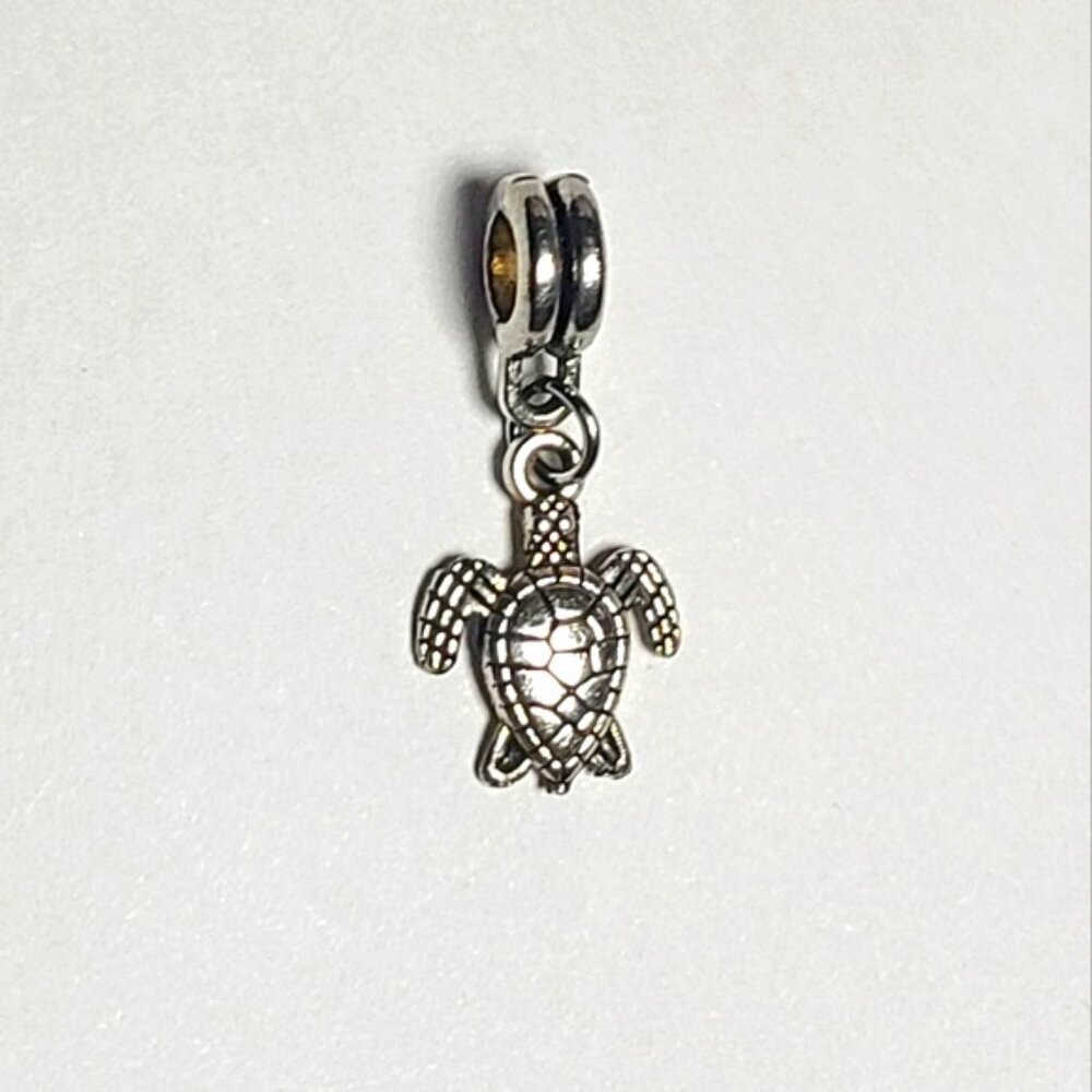 Cute Silver Tone Turtle Charm Pendant 1 cm Cute Turtle Jewelry